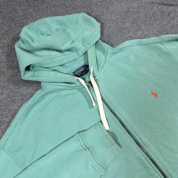 Polo Ralph Lauren Hoodie Mens 5XB Big Mint Green Full Zip Embroidered Pony